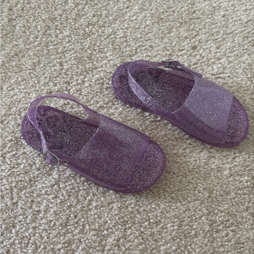 Glittery Purple Kids Sandals - Picture 2 of 3